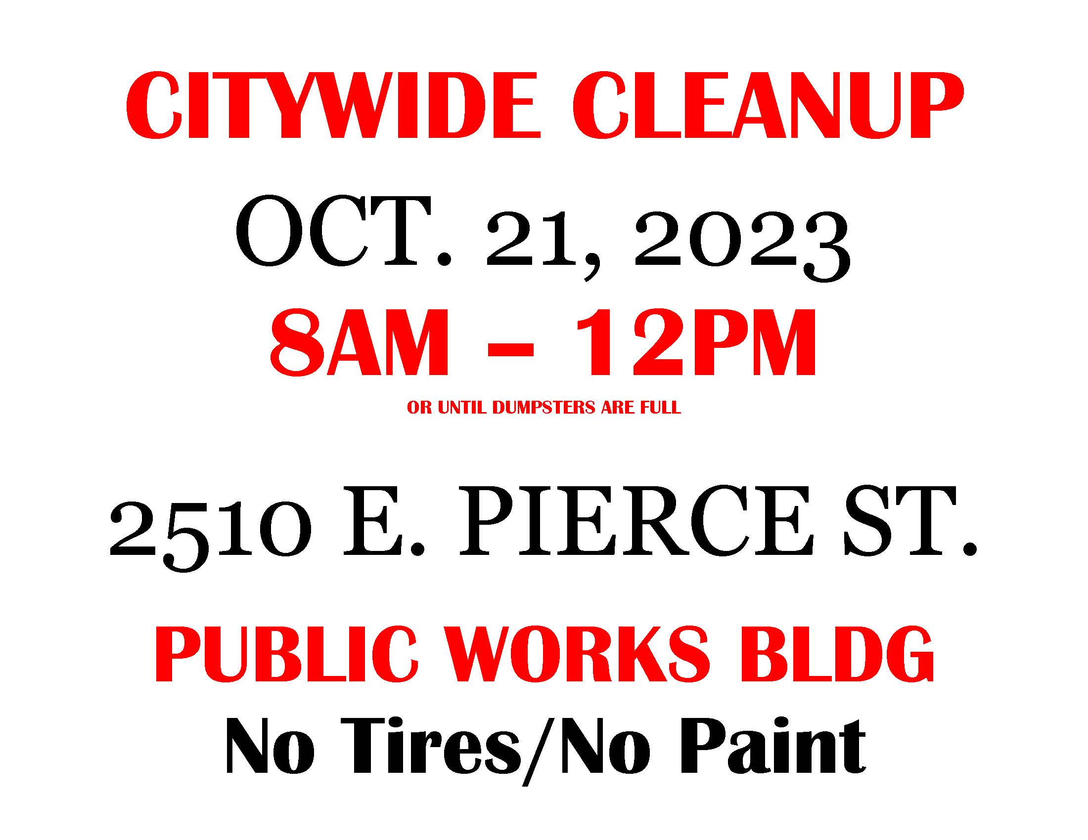 CITYWIDE CLEANUP FALL 2023