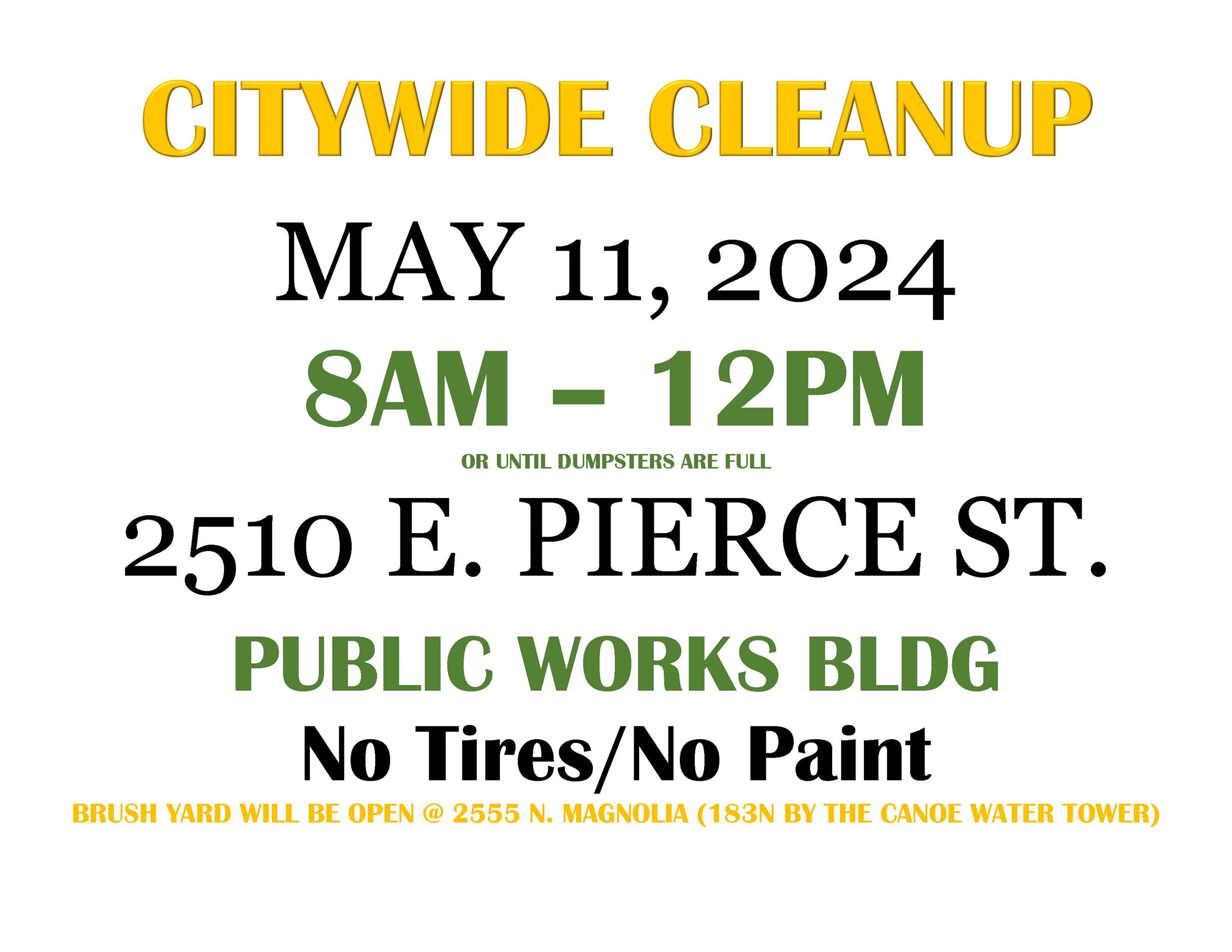 CITYWIDE CLEANUP SPRING 2024